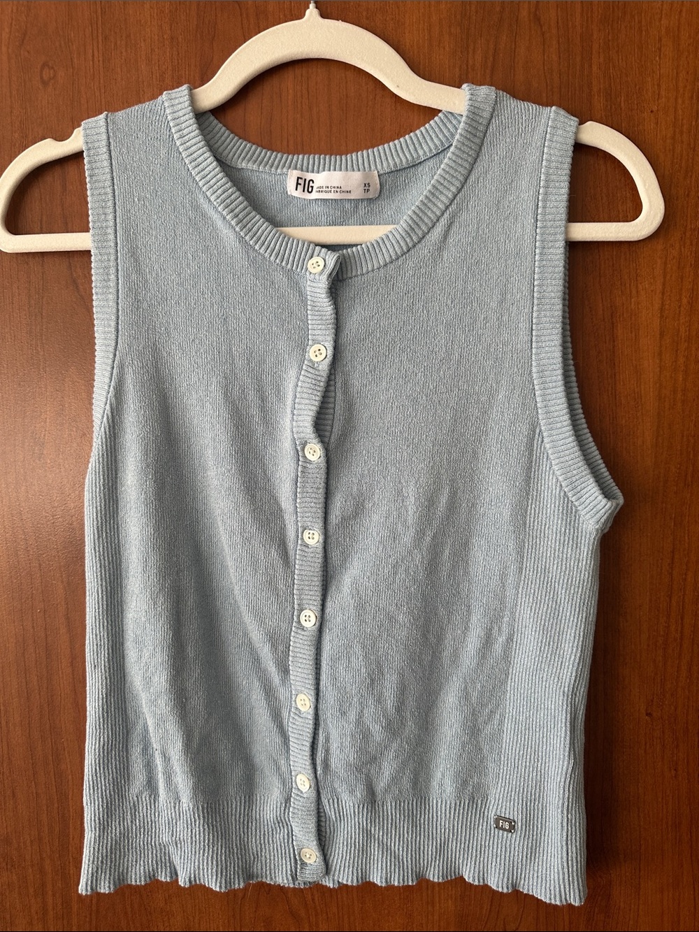 FIG clothing blue sweater vest